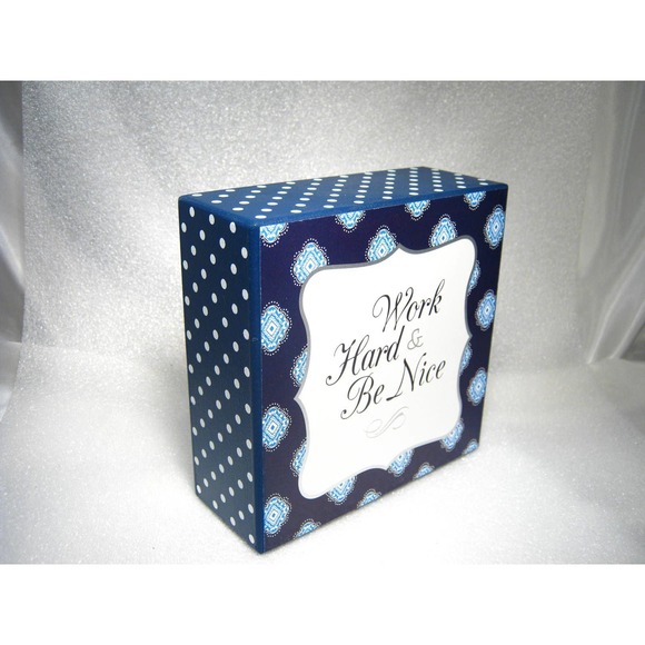 Motivational Wood Block Novelty Desk Tabletop Shelf Box Sign  5x5 inch - Picture 2 of 3